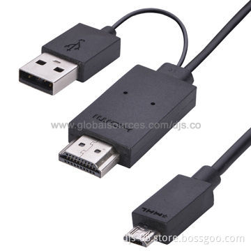MHL Micro 11 Pin to HDMI + USB Cable Connect Your Smartphone or Tablet to Your Home Theater